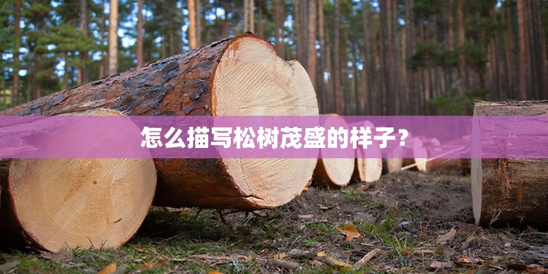 怎么描写松树茂盛的样子？