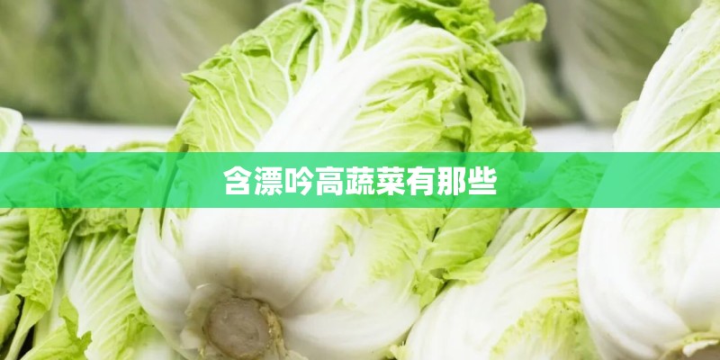 含漂吟高蔬菜有那些 含漂吟高蔬菜有那些