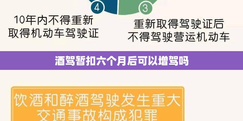 酒驾暂扣六个月后可以增驾吗