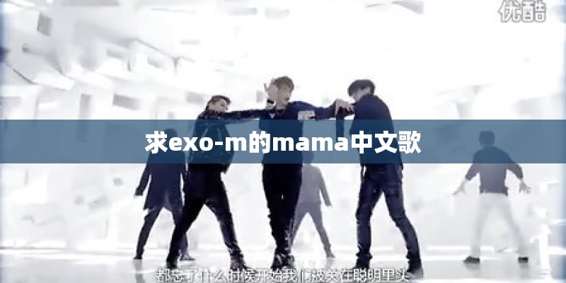 求exo-m的mama中文歌 求exo-m的mama中文歌