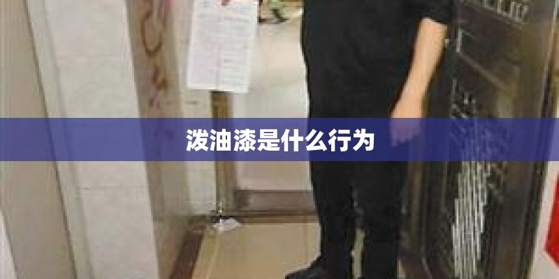 泼油漆是什么行为 泼油漆是什么行为
