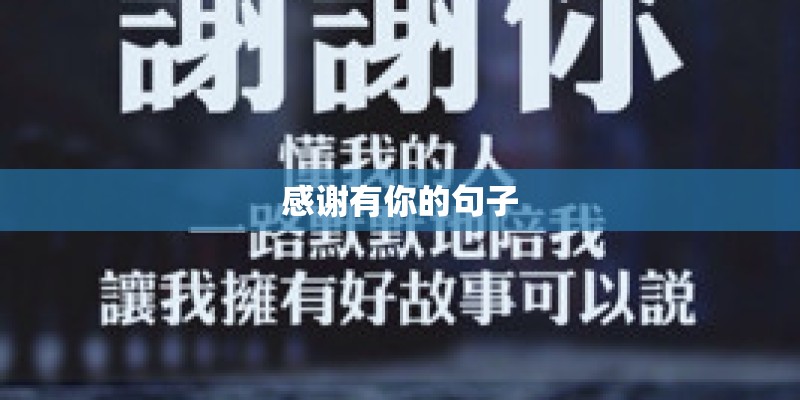 感谢有你的句子