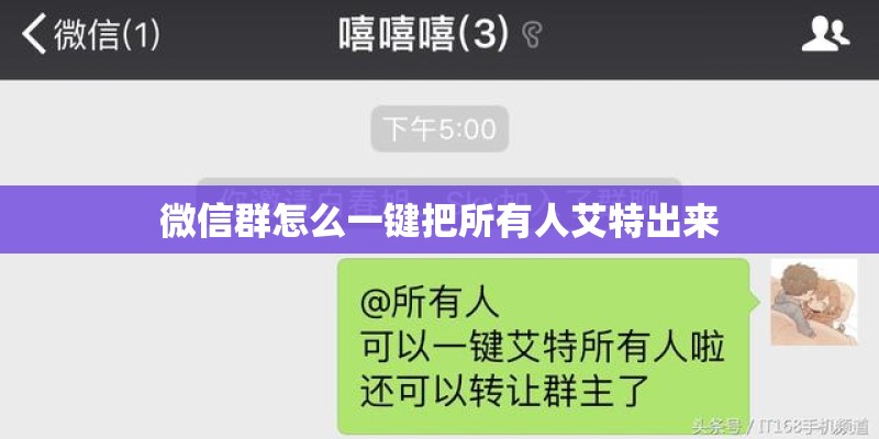 微信群怎么一键把所有人艾特出来
