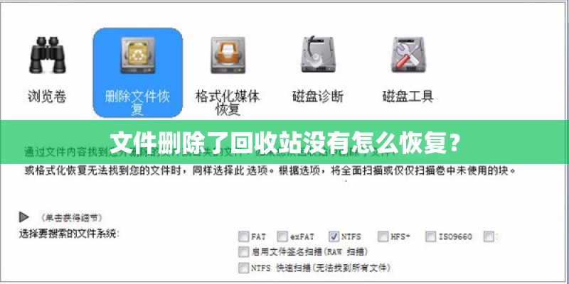 文件删除了回收站没有怎么恢复？