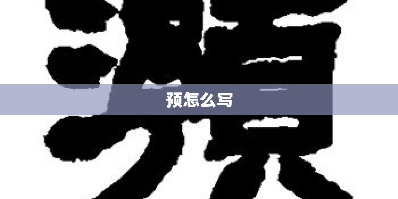 预怎么写