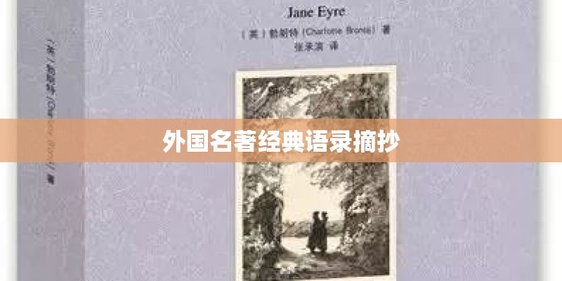 外国名著经典语录摘抄 外国名著经典语录摘抄