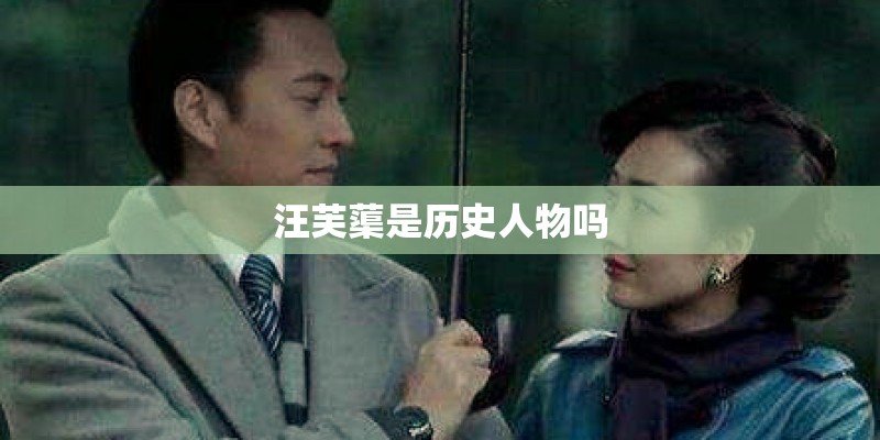汪芙蕖是历史人物吗