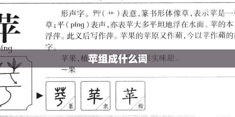 苹组成什么词 苹组成什么词