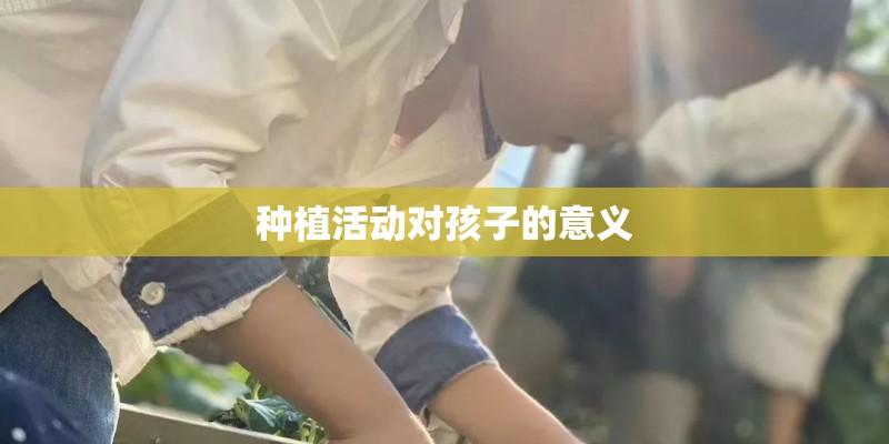 种植活动对孩子的意义