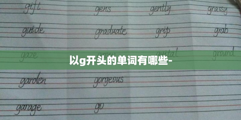 以g开头的单词有哪些-